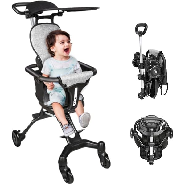 Poussette Canne Compacte 0-22kg - Pliage Automatique, Allongée, Pour Avion