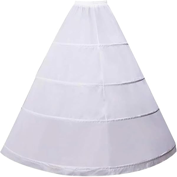 CNAFGBGG Hoepelrok voor dames, 6 hoepels, petticoat rok, vloerlengte, Crinoline onderrok met verstelbare taillebanden, onderrok voor baljurk en trouwjurk. Wit, Wit, White
