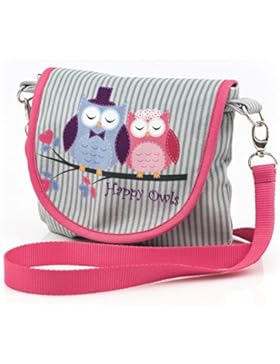 Eulen HAPPY OWLS COLLECTION farbe eine Handtasche für ein Mädchen auf der Schulter, eine Handtasche für Kindereine...