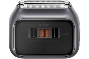 Laifen P3 Pro Rasoir Électrique Moteur Linéaire Breveté 12 000 CPM, Fenêtre sur Moteur, Autonomie de 100 Minutes, Charge 3 Min pour 7 Min, Usage à Sec et sous l'Eau, Idéal pour Voyages (Gris Sidéral)