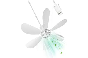 Pesoncarl Bärbar takfläkt mini hängande USB takfläkt tyst hängande tältfläkt för camping sommar cool fläkt, USB-fläktar