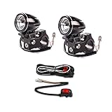 Der Anschluss der Motorrad Halogen Scheinwerfer erfolgt an der Motorradbatterie, sodass keine Änderungen an der Motorradelektrik erforderlich sind. Der Plug and Play Kabelbaum dient der einfachen Montage des Sets.