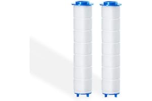 BIORYC ® Pack de 2 Filtros para Alcachofa Ducha Alta Presión | Filtros de algodón PP y Perlas de Sulfito de Calcio | Elimina Impurezas y Cloro del Agua
