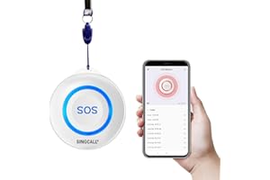 SINGCALL Tuya Wifi Smart Pulsante di Emergenza SOS per Anziani e Bambini e Donne Incinte, Allarme Personale, Pulsante di Chiamata Emergenza Blu, Collegato al Telefono (adatto per ambienti domestici)