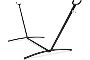 Goutime Tragbarer Hängematten-Ständer mit Tragetasche, passend für Hängematten 2,6m, 250kg Kapazität Schwarz,Frame,hängemattengestell