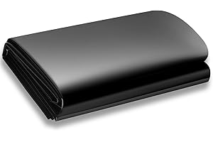 SDLDEER Pond Liner, 3 x 3 m Black HDPE Pond Liners, Heavy Duty Garden Fish Ponds Preformed Liners, Garden Pond Lining for Fountains, Fish Ponds, Water Garden