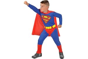 Ciao Enfants et garçons Superman Enfant Original Dc Comics (Taille 3-4 Ans) Costume, Bleu/Rouge, ans EU