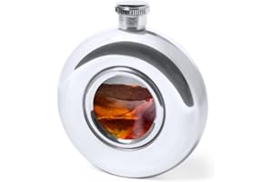 BEGOON Bottiglia Fiaschetta Finestra- Fiaschetta Alcool - Bevanda - Acciaio Inox (150 ML)