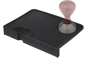 GROOFOO Tappetino da caffè in silicone, tappetino da caffè per tamponare il caffè, accessori per barista con protezione dei bordi, accessorio portafiltro con intaglio per il portafiltro