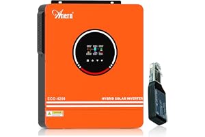 Anern Hybrid inverterare 4200W Solenergi Växelriktare Hybrid 24V 220V Ren Sinusvåg Solenergi Växelriktare Hybrid Integrerad 120A MPPT Solcellsregulator Max. 500V PV Ingångsspänning Med WIFI-modul