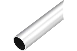 DMiotech (28mm OD x 26mm ID) 6063 Aluminum Round Tube 300mm Length Industry Metal Tubing for Machinery Frame Construction DIY Projects