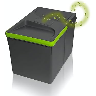 Pattumiera Per Raccolta Differenziata RELAX4LIFE 32 Litri 3 In 1 | 2 Scomparti + Cassetto, Apertura A Pedale, 4 Ruote | Bianco, Per Interni/Esterni