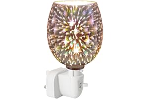 CLIPLANYARD Electric Wax Melt Burner, Plug In Fragrance Candle Wax Burner, Electric Oil Burners for Wax Melts, Glass Oil Burner for Scented Candles, Night Light Aroma Decorative Bedroom Home Decor Gifts