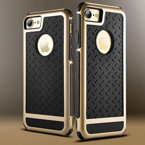 iPhone 8, iPhone 7, iPhone 6S, iPhone 6 Case Luxury Gold PC + TPU Ultra-Thin Shockproof Hybrid Armor Cover For iPhone 8/ 7/ 6S Rugged 3D Black and Gold iPhone 8 iPhone 7 iPhone 6S Case