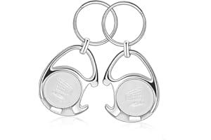 Obrjoyfly Gettone Carrello Spesa 6 / 2Pezzi, Portachiavi Apribottiglie dal design accattivante, Gettone Carrello Spesa Universale in acciaio inox l'aiutante Ideale per la Spesa