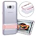 Produktbild SMART LEGEND Samsung Galaxy S8 Plus Weiche Silikon Hülle mit Selbst Ständer Bumper Schutzhülle Transparent Hülle Handyhülle Crystal Kirstall Clear Etui Ultra Slim Design Glatt Durchsichtig Weich TPU Handy Tasche Soft Case Silicon Backcover Flexible Dünne zurück Fall Schale - Rosegold