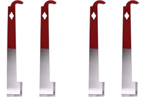 huanzhi 4 Pack Stainless Steel Beekeeping Hive Tool J Hook Bee Frame Lifter and Scraper Equipment for Beekeepers