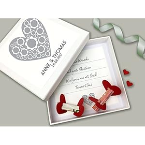 Geldgeschenk zur Hochzeit PERSONALISIERT Silber