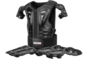 WOSAWE Childrens Motocross Body Armour Sets Breathable Chest Spine Protective Gear with Elbow Knee Pads for Cycling Skiing Skateboarding Scooter