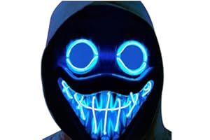 Funjoyz Huggy MáScara De Halloween Wuggy, MáScara De Terror Led, 3 Efectos De Luz, MáScara De Halloween Universal, Adecuado Para Halloween, Carnaval, DíA Del NiñO, Mascarada, Cosplay