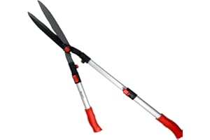 GARTOL Telescopic Garden Shears,Long Handle Hedge Shears with Very Sharp SK-5 Wavy Carbon Steel Blades,Anti-Slip Grip and Premium Rust-Resistant Steel, Gardening Tool, for Hedges, Shrubs and Bushes