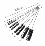 Los cepillos vienen con un anillo de llave desmontable y la dureza apropiada. no se preocupe por arañar sus artículos cuando limpie más, como anteojos, joyas, teléfonos celulares, etc.