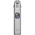 Oxva Xlim Pro 2 Pod Kit - 13 Colours To Choose From ! Vape Kit, E-cigarette Upgraded Display 0.56-inch Ultra Hd, 1300mah Battery, 2ml Cartridge - No Nicotine (Silver Carbon)