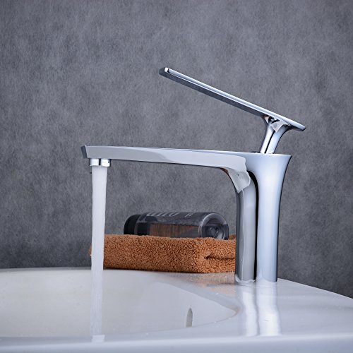 Beelee BL6307 Chrom Mischbatterie Wasserhahn Bad Armatur Waschtischarmatur Waschbeckenarmatur Einhebelmischer Badarmatur - 3