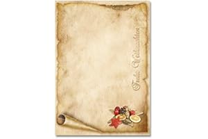 PAPER-MEDIA Stationery Paper Old Christmas Paper DIN A5 Paper Format 50 Sheets