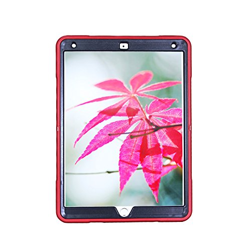Cellular360 Apple iPad Air 2 Schock-und Drop-proof Hülle, Kopfstützen-Halterung mit einem Griff, einem Schultergurt und einem 360 Grad drehbaren Standfußdrehbaren(Apple iPad Air 2,Schulterriemen-Rot) - 3
