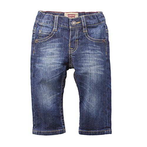 Levi's Baby Boys' Elastic Waist Straight Leg Jeans, Blue (Indigo), 3 Months