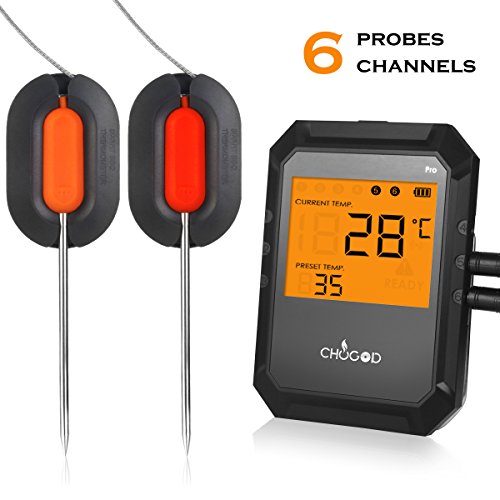 Drahtloses Grill-Thermometer / Küchenthermometer für Lebensmittel, Bluetooth, verschiedene Sonden-Anzahlen erhältlich, einfache Grill-App für iPhone, IOS und Android evtl. nicht in deutscher Sprache, kompatibel mit Grill und Ofen – Bild 3