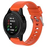 Knowin Uhrenarmband 22mm Ersatz-Silikagel-Schnellmontageschlaufe für Garmin Fenix 5 lila Watch Schnellverschluss-Silikonband Lässiger Sportmode-Riemen Reisende Müssen Mitbringen