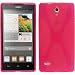 Produktbild PhoneNatic Case für Huawei Ascend G700 Hülle Silikon pink X-Style + 2 Schutzfolien
