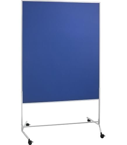 Eurokraft Moderationswand – 1200x1500 Mm, Mobil, Mit Textilbezug & Whiteboard – Grau, Für Büro & Präsentationen