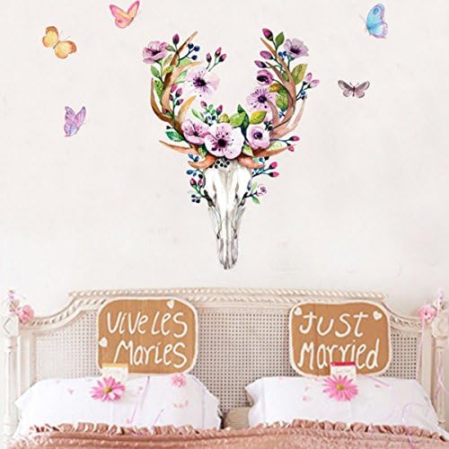 Deer head PVC wall stickers European minimalist personality art TV backdrop wall