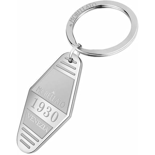 Morellato Portachiavi Uomo SU0629 - Acciaio E Cuoio, Collezione Keyrings, Idea Regalo