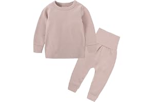 HZYBABY Baby Girls Boys Thermal Underwear Set Toddler Cotton Base Layer Soft Warm Jammies