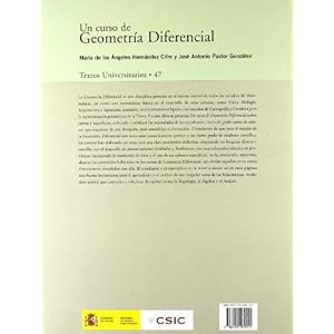 UN CURSO DE GEOMETRÍA DIFERENCIAL (Textos Universitarios)