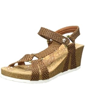 PANAMA JACK Damen Violetta Snake Offene Sandalen mit Keilabsatz