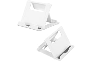 Andibro Składany stojak na telefon komórkowy, 2 sztuki, mini tablet, przenośny uchwyt na telefon, stacje dokujące, do kawiarni, biurka, domu, oglądania filmów i filmów