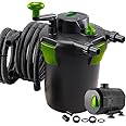 PondHero Turn2Clean Pond Pump and Pond Filter Sets | Includes UVC | Hose and Clips (12000 Filter 13W UV & 6200LPH Pump), Black