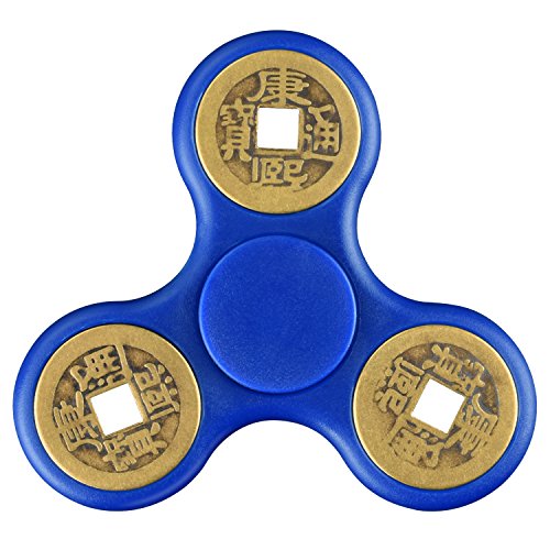 Fidget Spinner, Quimat Exclusive Chinese Ancient Copper Coin Design EDC Focus Toy Relieves Anxiety Boredom Spin up to 2-3.5 Minutes Triangle Hand Spinner Toys (Blue) Fidget Spinner, Quimat Exclusive Chinese Ancient Copper Coin Design EDC Focus Toy Relieves Anxiety Boredom Spin up to 2-3.5 Minutes Triangle Hand Spinner Toys (Blue)