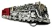 Produktbild 3D rot Dampf Lok Lokomotiv Gürtelschnalle Eisenbahn Motor Design authentische Bergamot Markenprodukt