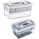 Large Size Split Organizer Box 9 Liters - Transparent Design Storage Container - Home Car Storage Box - Home Bathroom Organizer, Dola