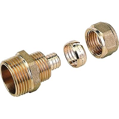 Comap Raccord PER droit à compression - M 1/2 - Ø 12 mm - Comap