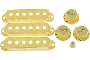 Dopro ST Strat pokrywy przetworników gałki i 8-kierunkowa końcówka przełącznika vintage kremowa