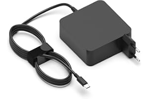 Haiyistar 65W USB-C Ordinateur Portable Chargeur, pour Lenovo Thinkpad,HP,ASUS,Acer,pour Tous Les appareils dotés d'un Port USB-C