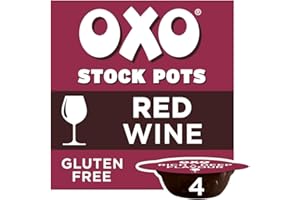 OXO Red Wine Stock Pots – Rich & Flavoursome Blend, Gourmet Base for Stews, Sauces, Casseroles & Holiday Cooking, 4 x 20 g (80 g Total)