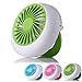 Produktbild elecfan USB Minirundventilator, Wieder Aufladbares Büro USB Beweglicher Schreibtisch Kleiner Ventilator Batterie Natürlicher Wind 1200mA 3 Geschwindigkeits Gustierbare Tragbare Ventilatoren - Grün